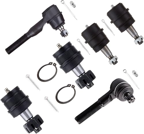 cciyu Extremos de barra de acoplamiento externos, extremos de barra de dirección internos, rótulas inferiores, rótulas superiores compatibles con