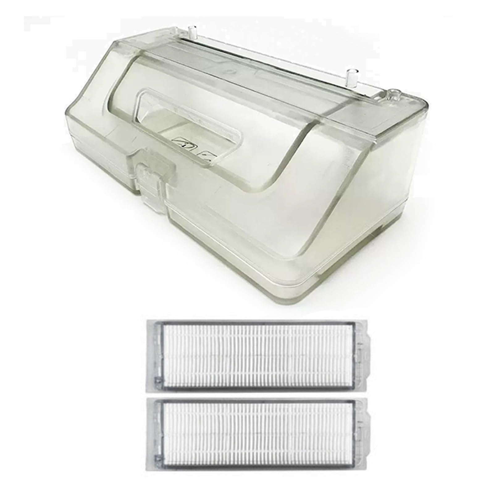 GENTERUN 2&1 Water Tank Dust Bin Box，Compatible For XiaoMi ， Robot STYTJ02YM MVVC01-JG ，Compatible For VIOMI， V2 Pro V3 V-RVCLM21B(Dust box with filter)