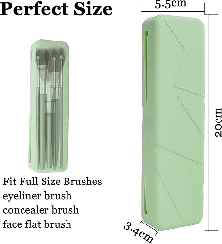 Miniatura 5 de Soporte para brochas de maquillaje de viaje, pequeña bolsa de cosméticos para mujeres, bolsa de silicona para brochas de maquillaje, estuche