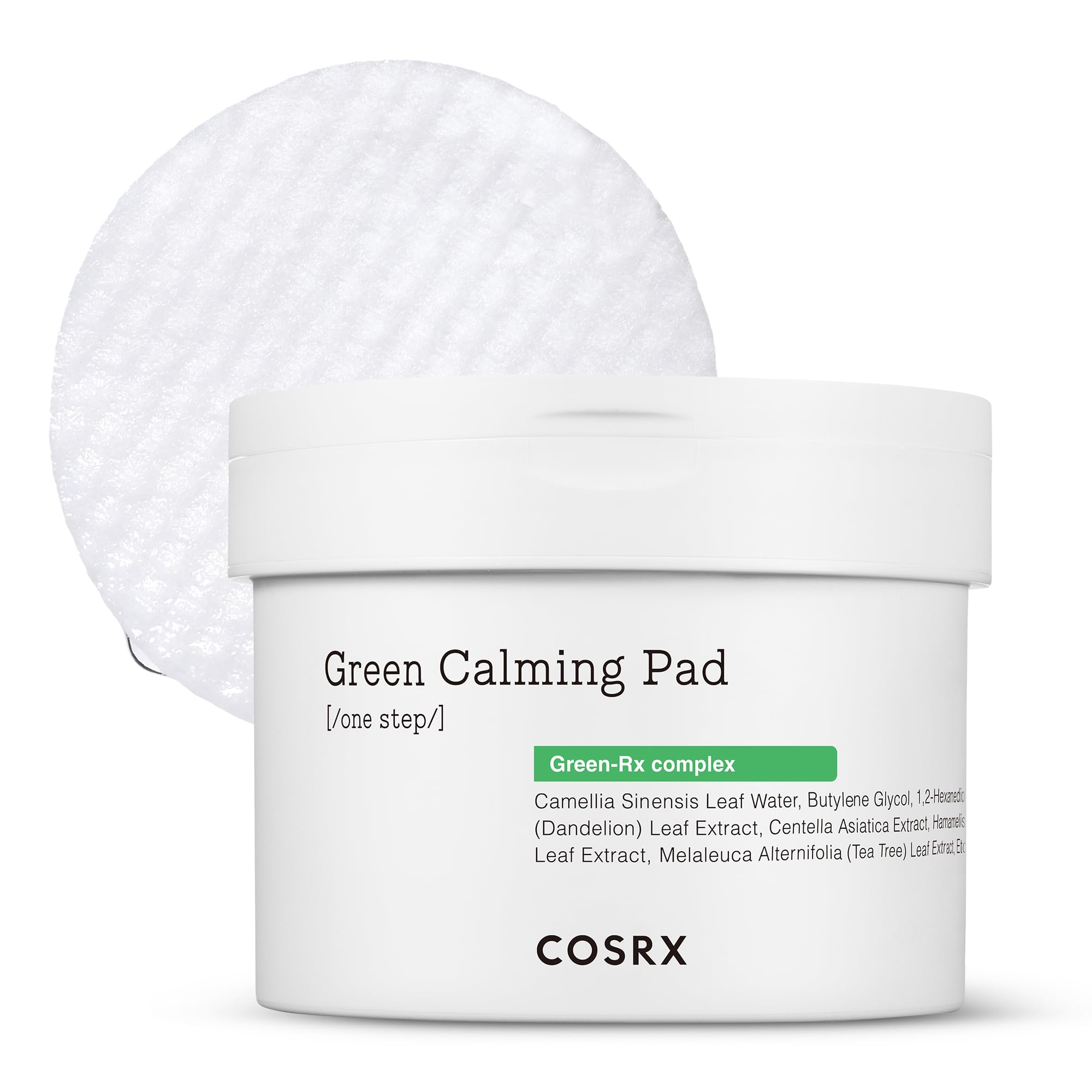 Green Calming Pads, 70 Sheets, Exfoliating Pads for Sensitive & Irritated Skin, Soothingm Hydrating, Refreshing, Korean Skin Care, Stocking Stuffers, Holiday Gifts,Gifts For Women