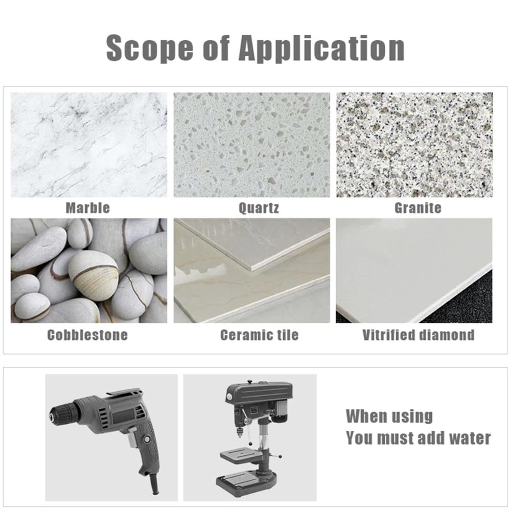 1 pz 6-100mm Marmo Apri Foro Punta diamantata Sega a tazza Punta da trapano per Marmo Granito Mattoni Piastrelle Ceramica Calcestruzzo Perforazione, 70MM