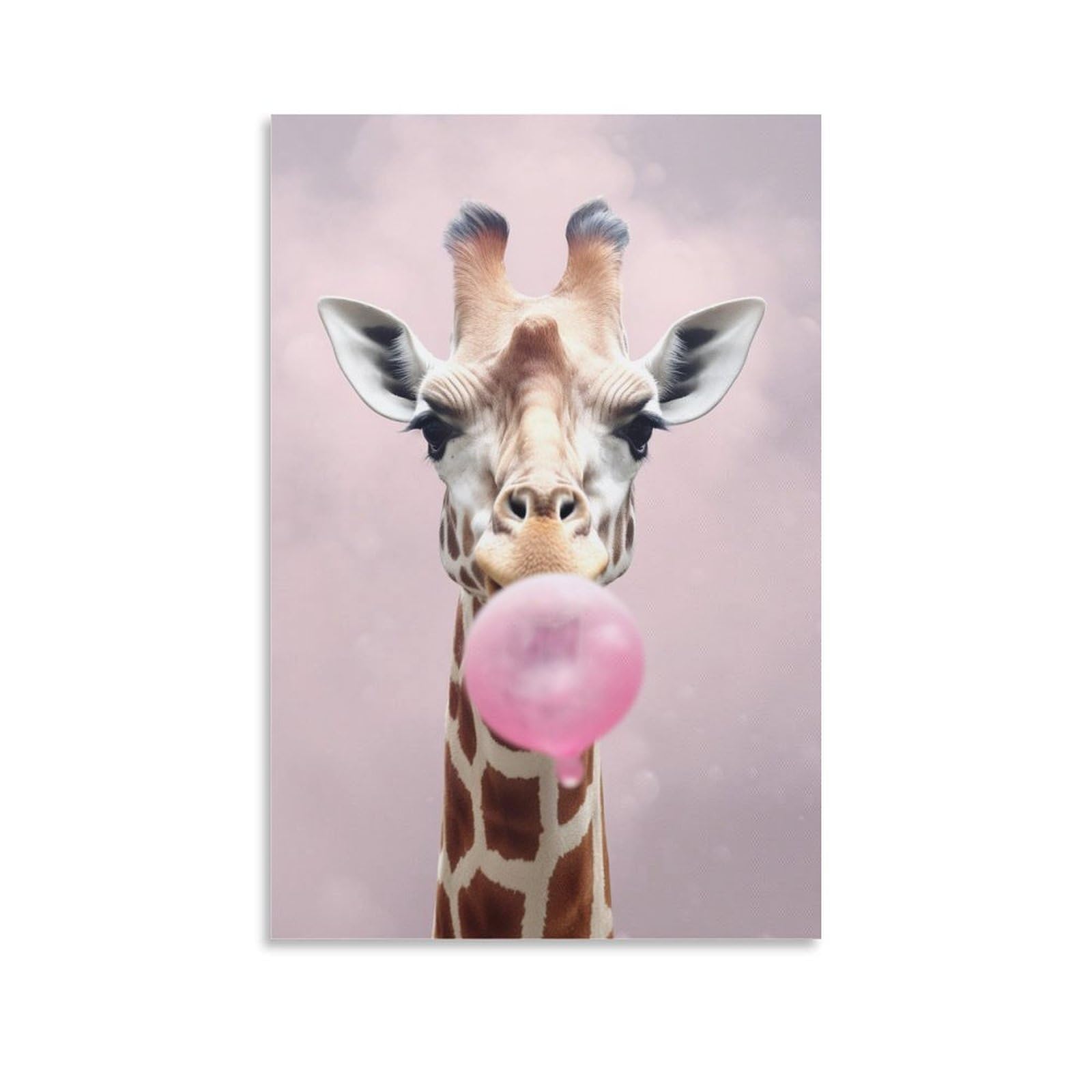Foccar Unframe-Style-3 Gorgeous Giraffe Printed Canvas Posters Beautiful Watercolor Giraffe Pattern Wall Decor For Living Rooms Bedroom Wall Art