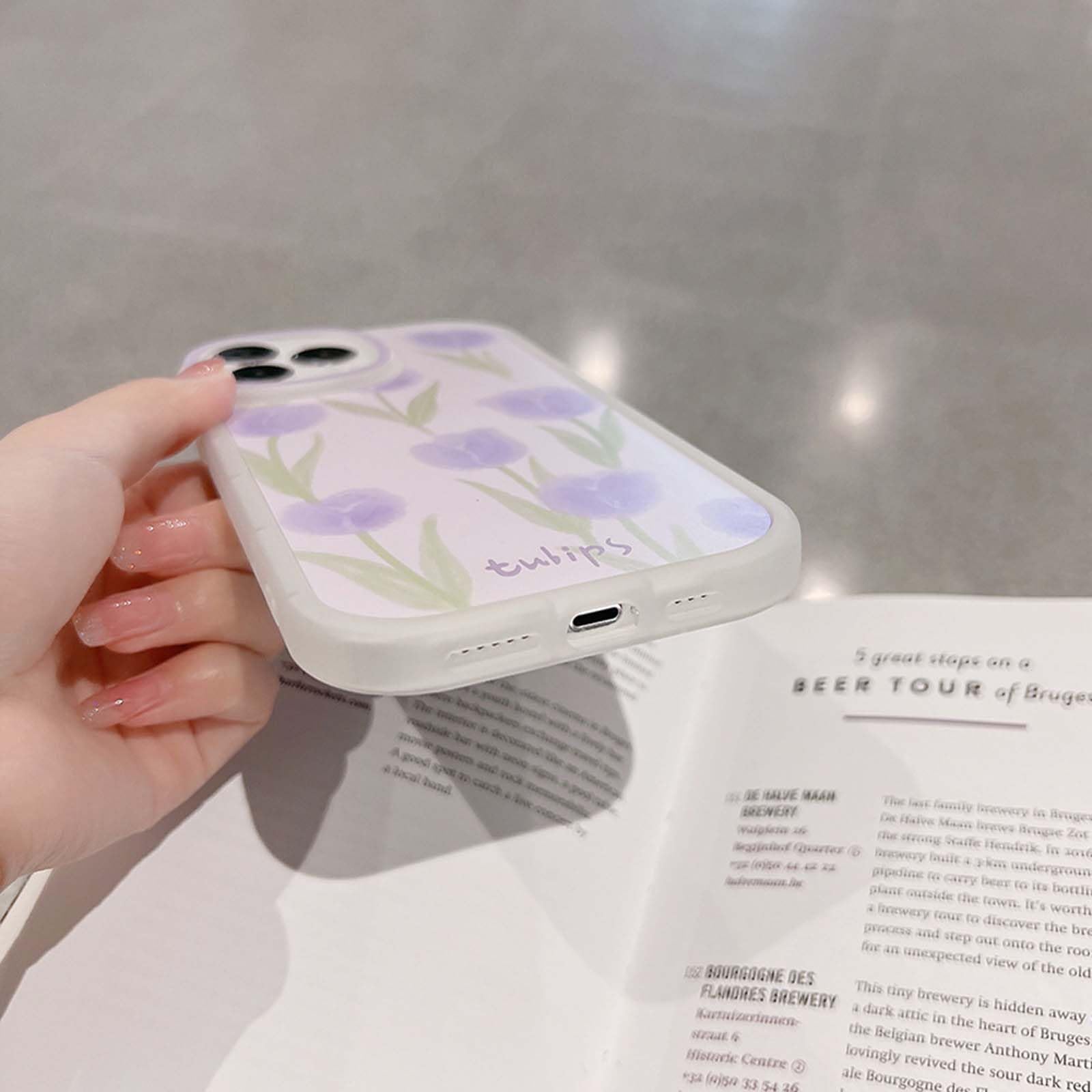 Custodia IPhone 11 Pro Con Fiori E Glitter - TPU Morbido Antigraffio E Antiurto Per Donna - Foto 13