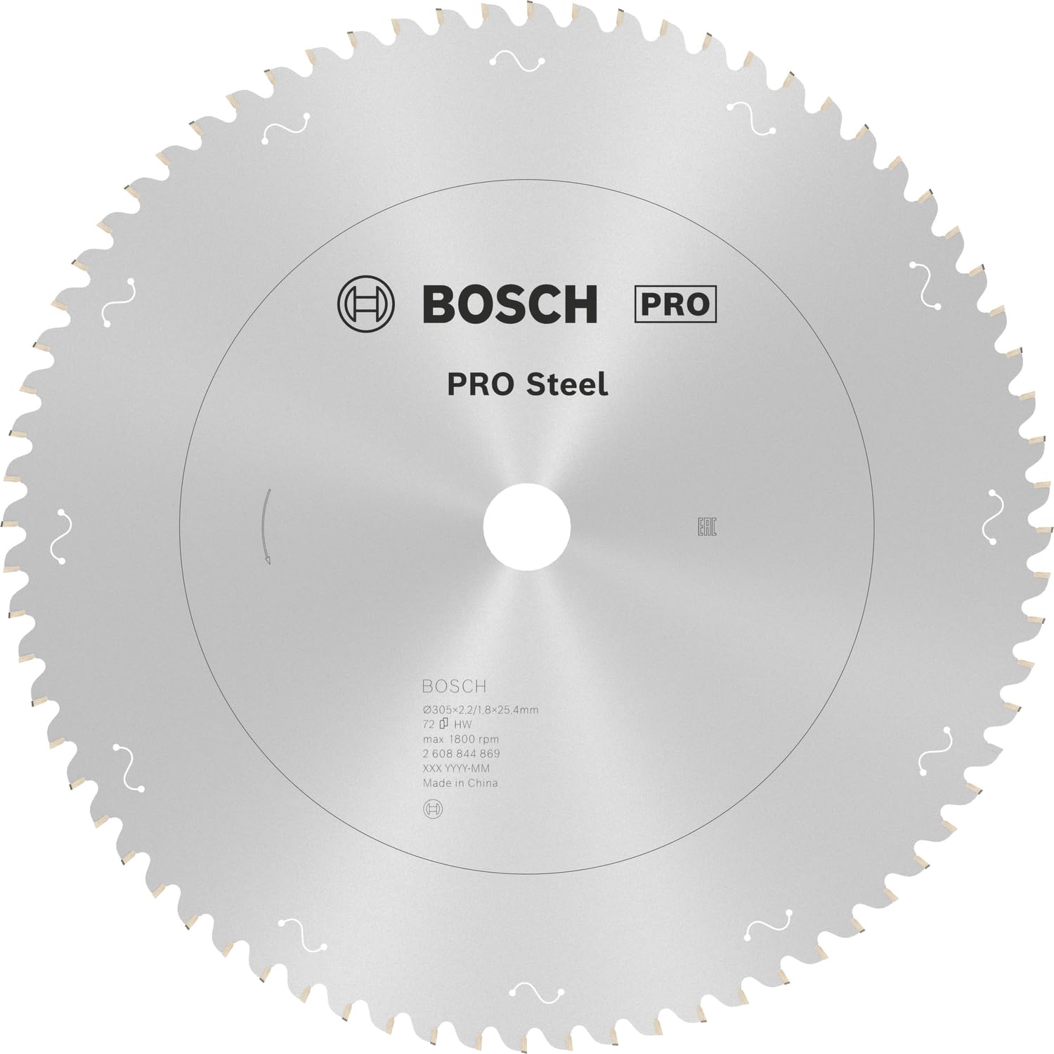 Bosch 1 lama per sega circolare Pro Steel per seghe a testa e troncatrice cablate (per acciaio, diametro mm, accessori professionali)