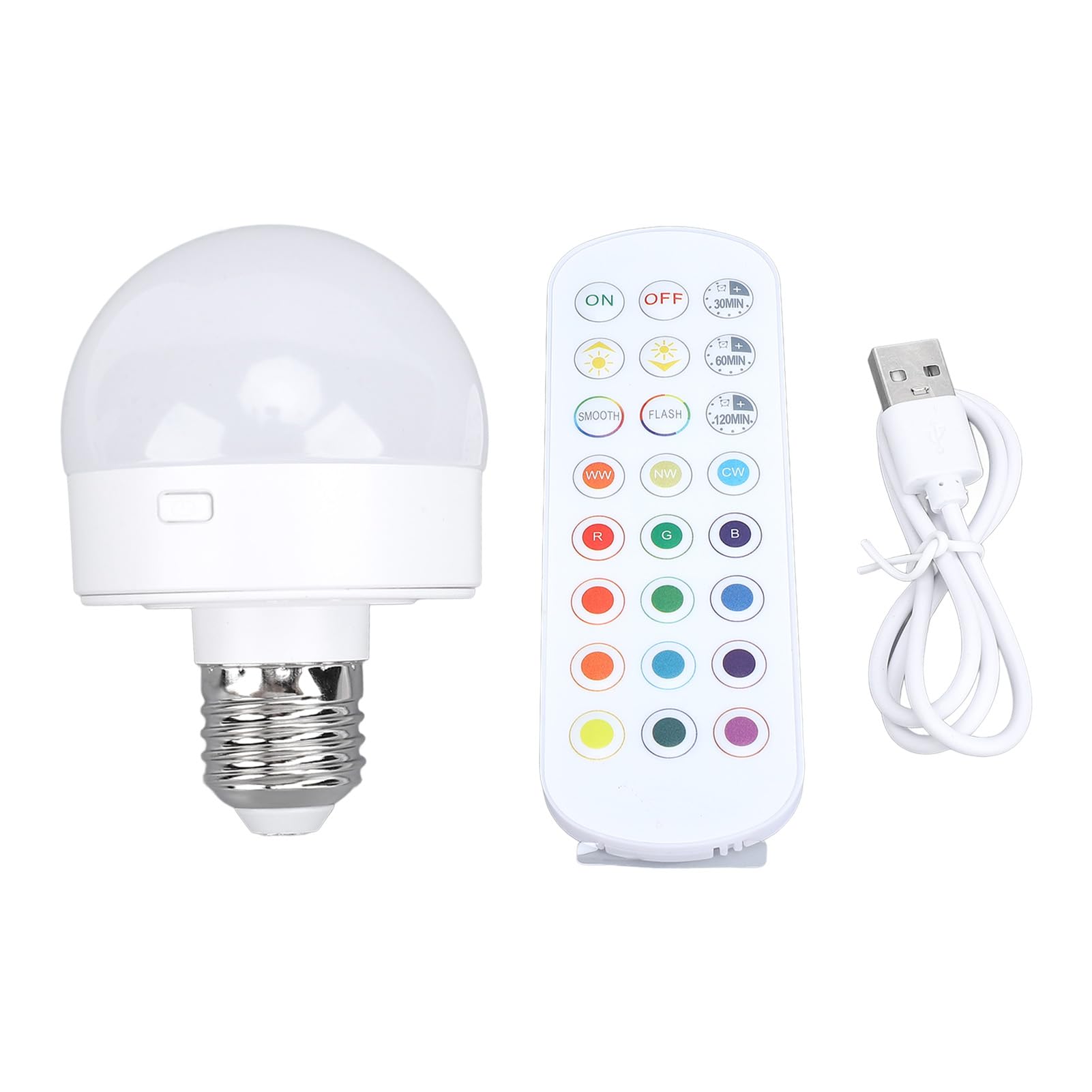 INF Lampadina ricaricabile E26/E27 con telecomando Bianco