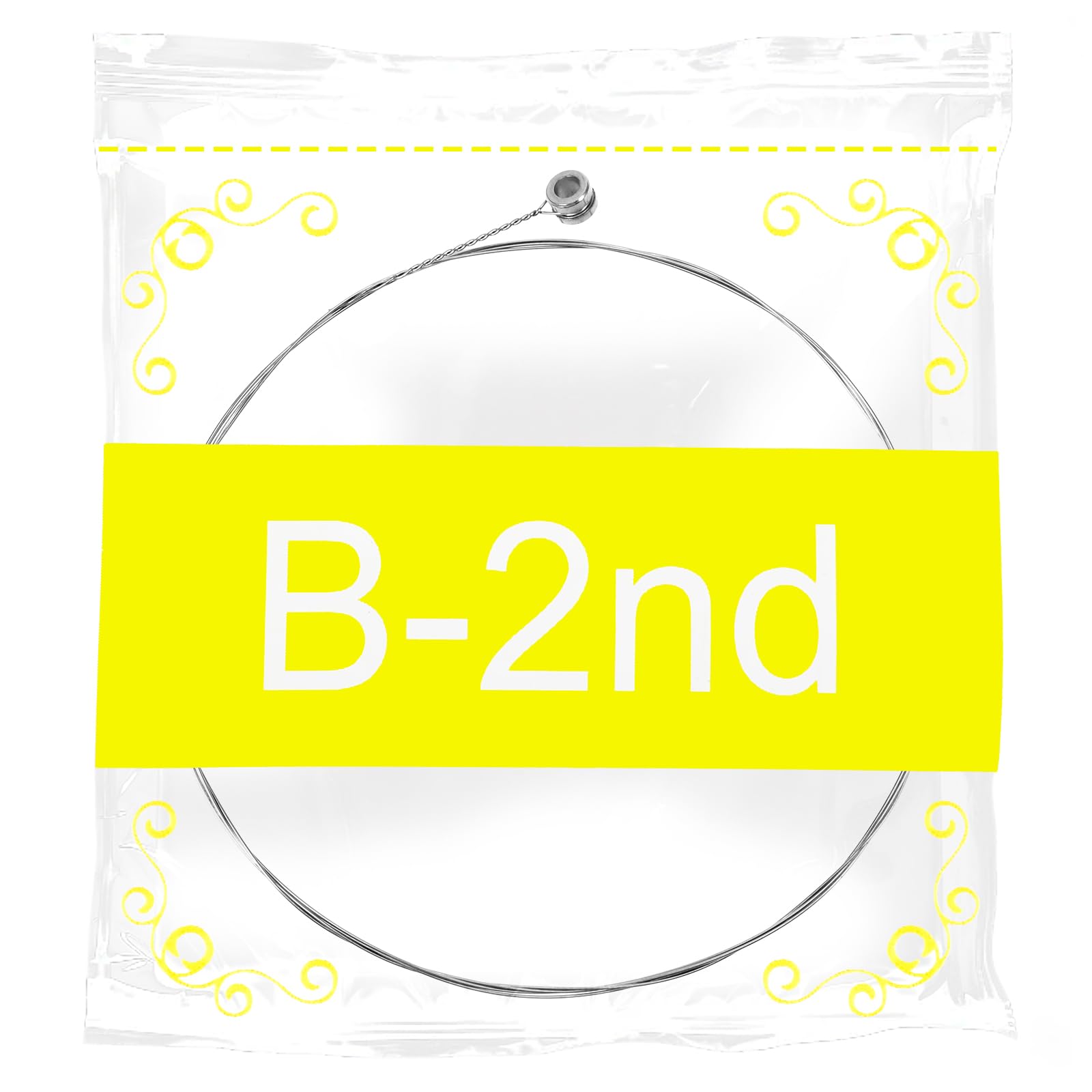 Acoustic Guitar B Strings, 5 Pack Acoustic Guitar Strings Well Balanced Light Tension Replacement Steel String Resistant Rust Prevent Brass Acoustic Tone for Beginners