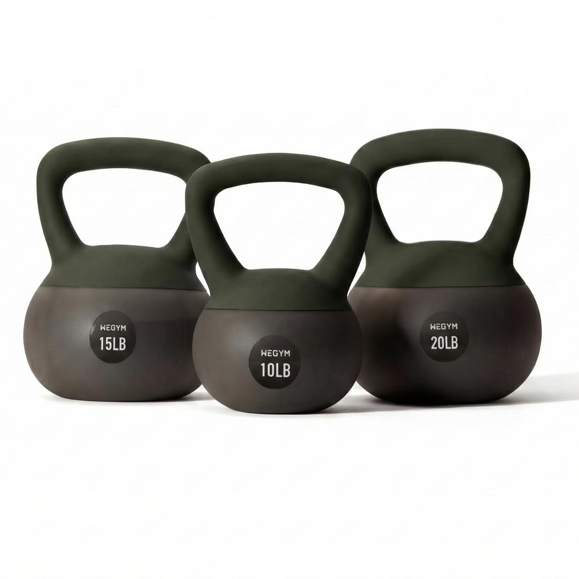 WeGym Soft Kettlebells with Cushioned Impact-Resistant Base and Anti-Slip, Wide-Grip Handle for Home Workouts, Weightlifting, and Full Body Strength Training