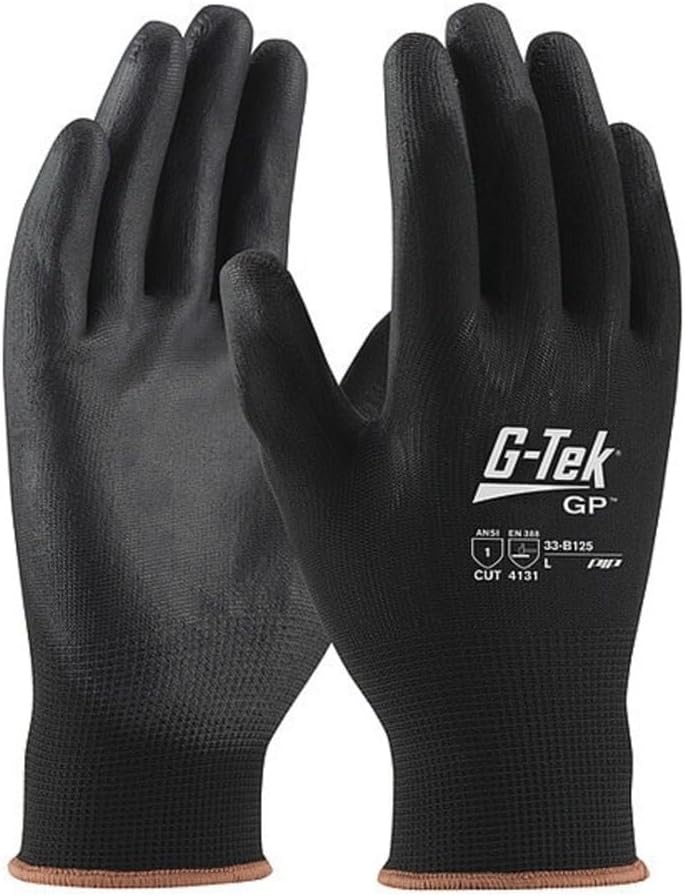 Protective Industrial Products 33-B125-XL PIP 33-B125-XL Black Nylon Gloves, XL, Black (Pack of 12)