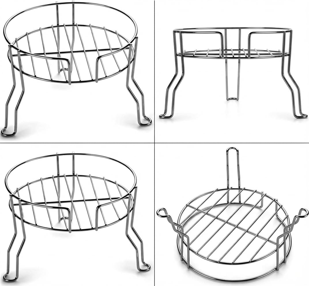 SteelPot Rack for Kitchen | Stainless Steel Matka & Pot Stand | Durable Kitchen Vessel Holder for Rice Strainer, Cooking Pots & Utensils | Space Saving Kitchen Rack — Amazon image 5