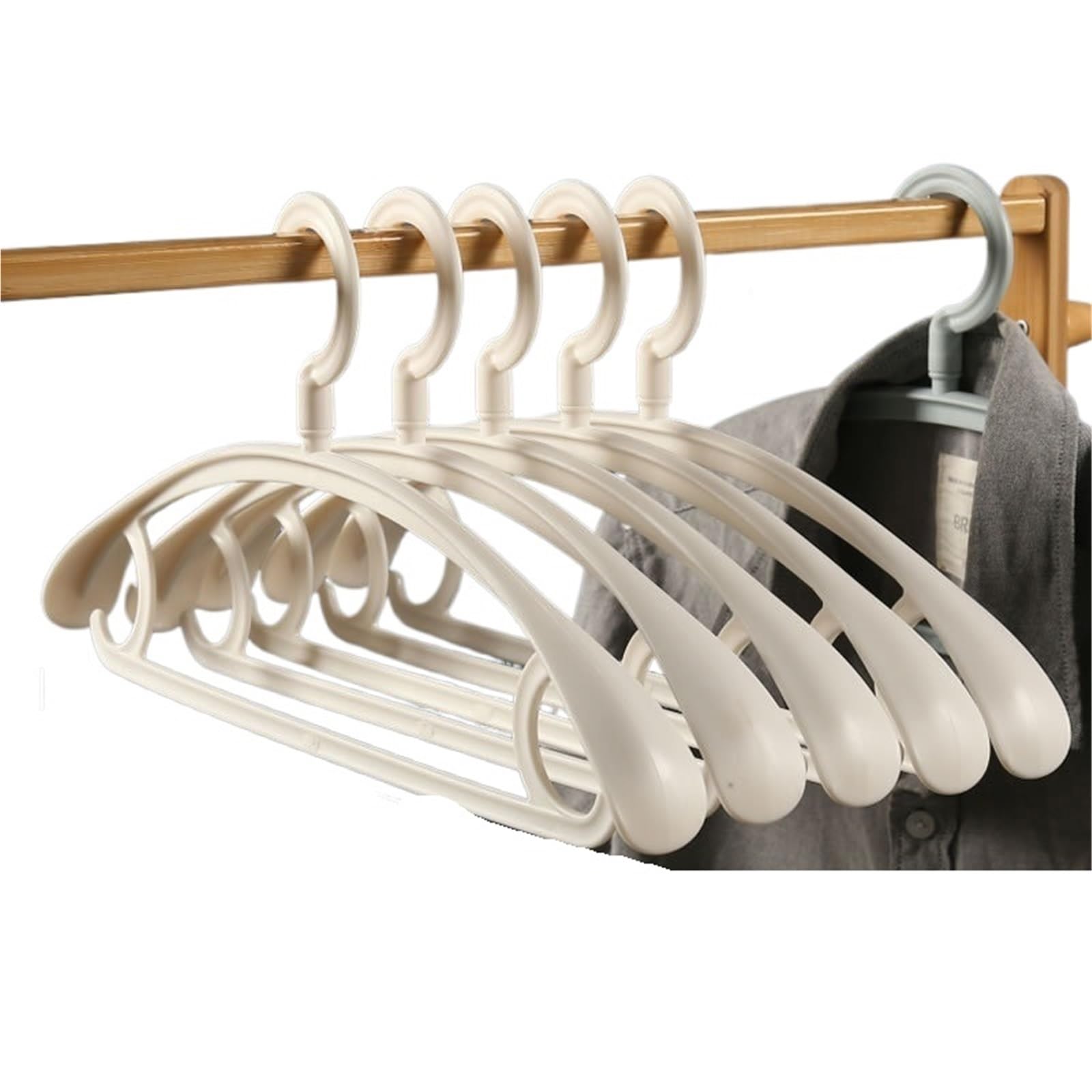 Clothes Hangers Adult Clothes Hanger Semicircle Material Plastic Non-slip Non-marking And Non-deforming Thickened DRYING RACK(10pcs white)