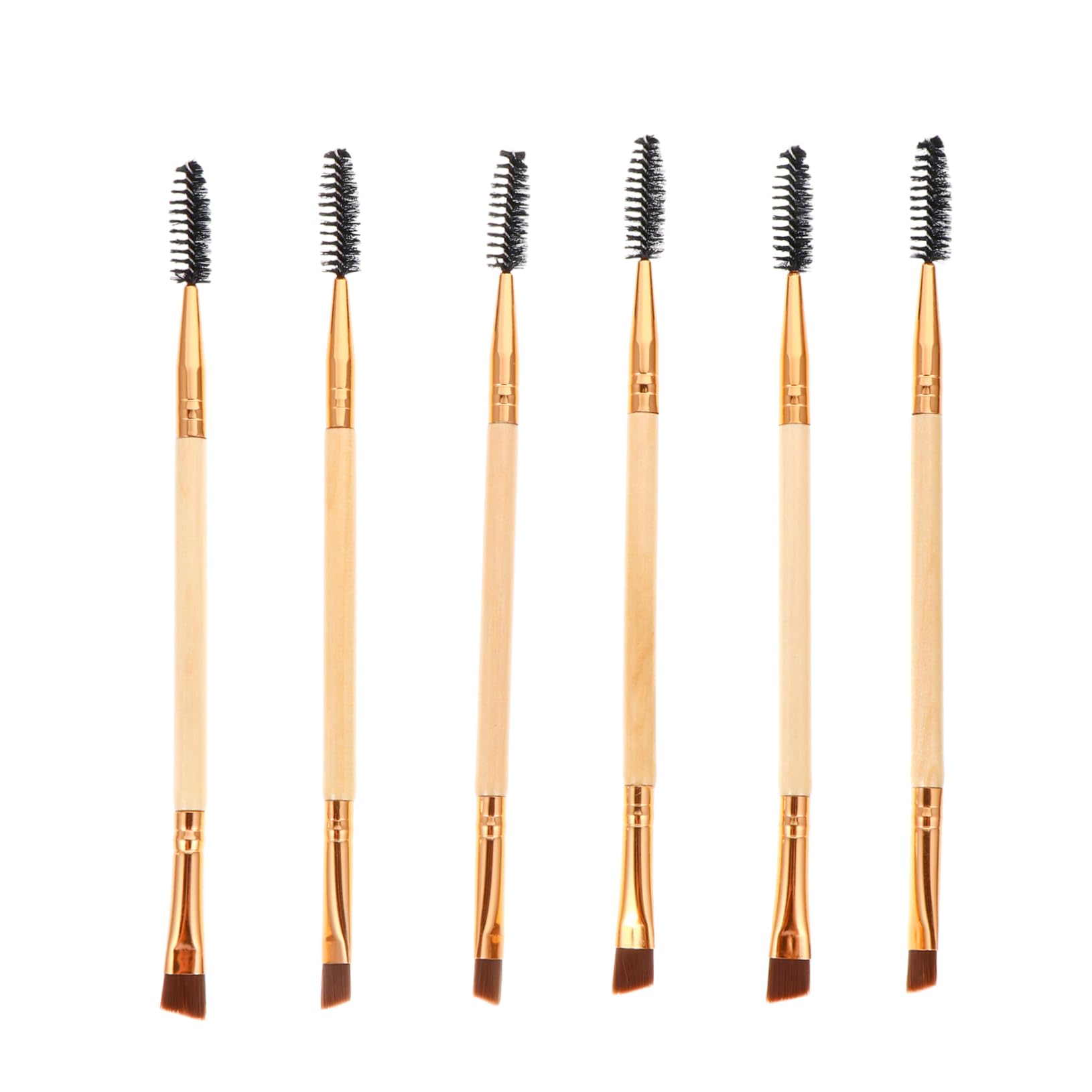 PartyKindom 6 Pack Women's Makeup Tools Eyebrow Lash Brush Set Non-shedding Comfort Elastic for Makeup Artists Beginners