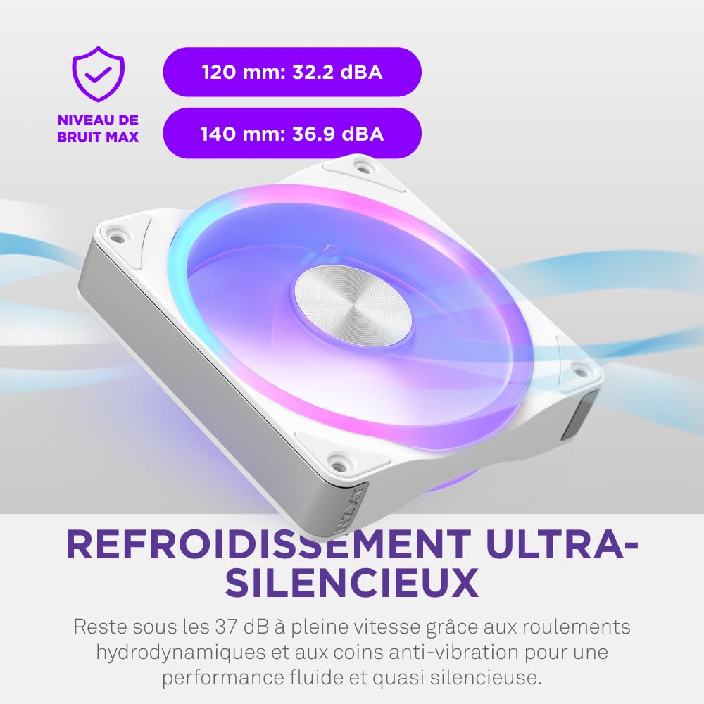 NZXT F360U Ultra - Ventilateur monobloc 360mm Multi-Zone RGB - Blanc