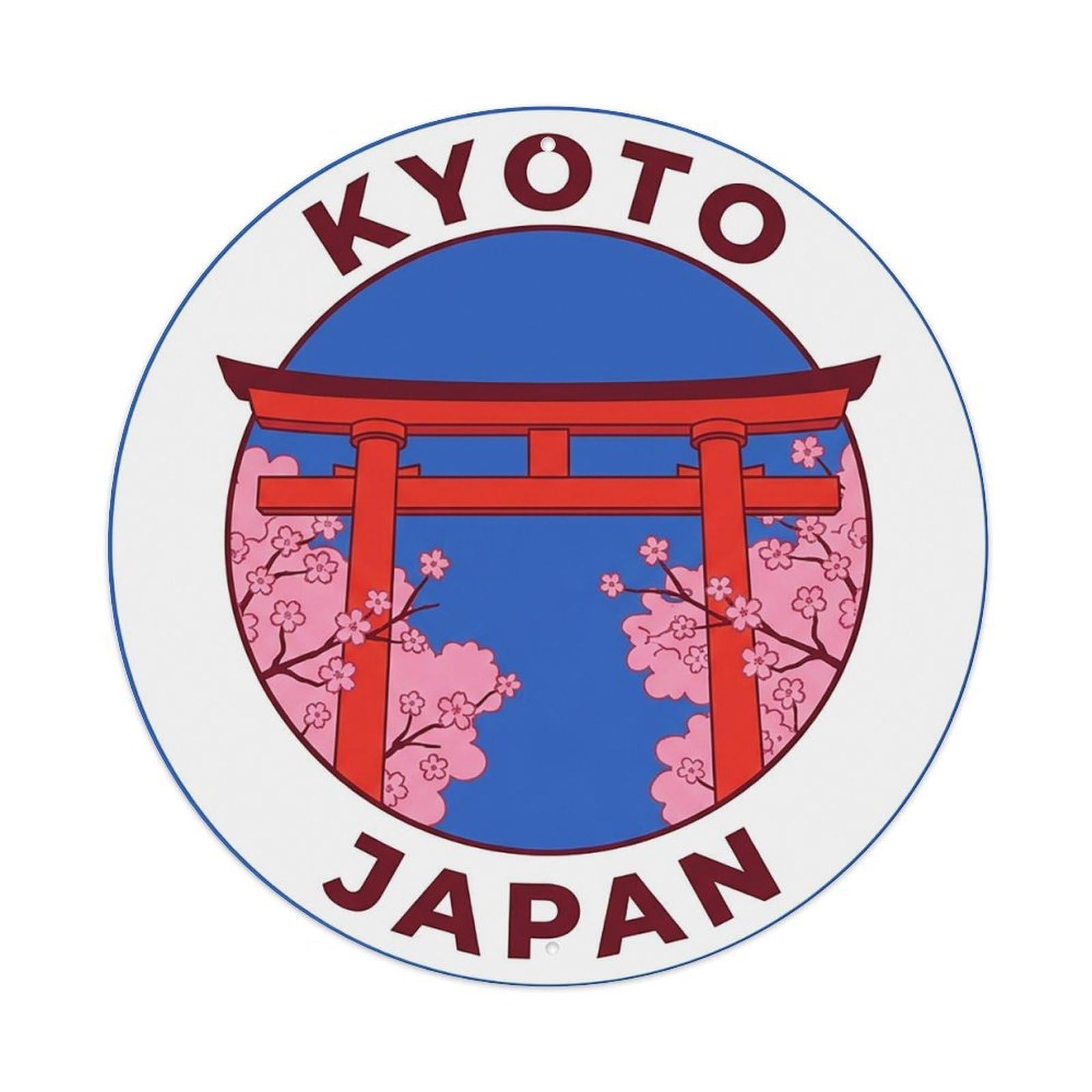 Vintage Travel Kyoto Japan Destination Metal Tin Sign