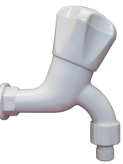 GKP PTMT Washing Machine Tap with Three Type Nozzles (White,1/2