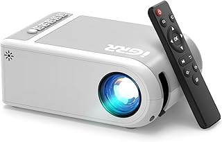 Mini Projector, Portable Outdoor Movie Projector 1080P Supported, Home Theater Video Projector Compatible with iOS/Android/TV Stick/HDMI/USB/PC/Laptop
