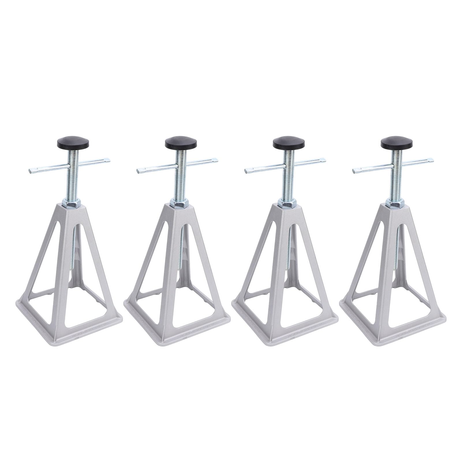 Gato estabilizador para autocaravana, 4 unidades, altura ajustable de 28 a 44 cm, 2,7 T máx. capacidad de carga, engranaje de elevación de husillo de aleación de aluminio, estabilizadores de