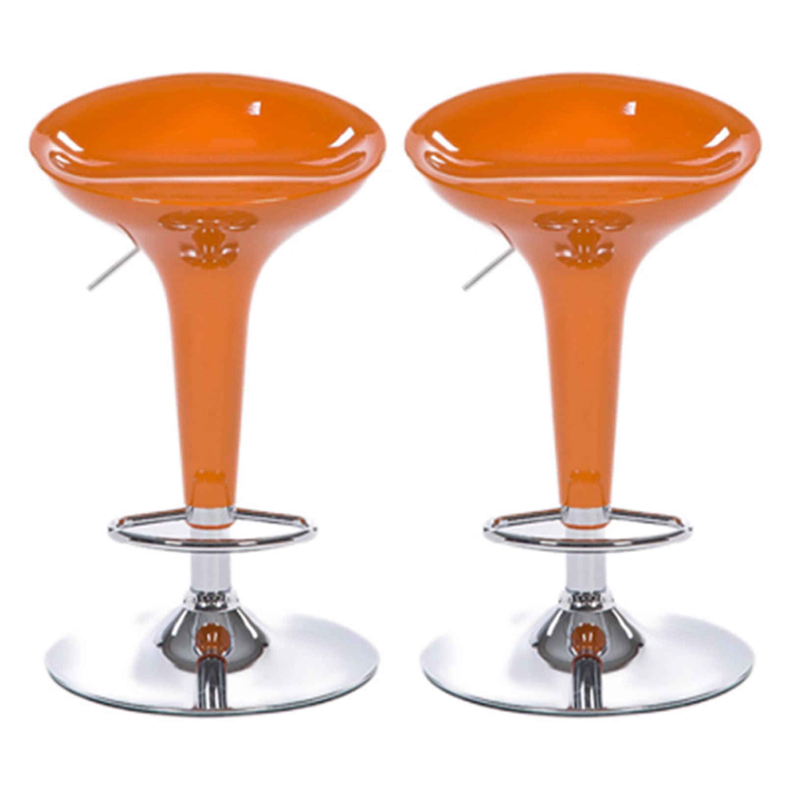 Ensemble de 2 tabourets de bar mi-siècle au design raffiné et hauteur réglable