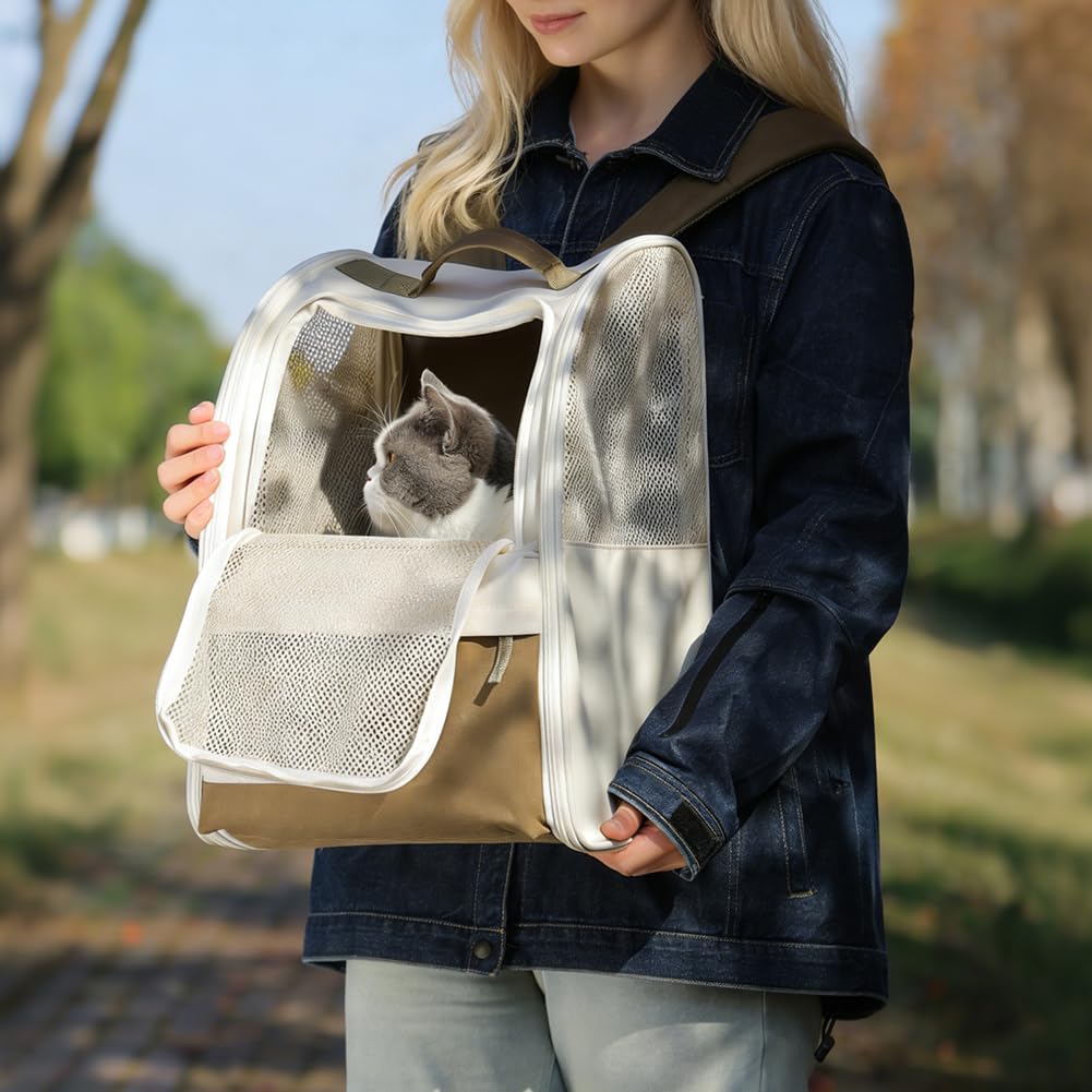 Plecak transportowy dla psa i kota 600D Oxford stalowa rama składany 30x27x41,5 cm