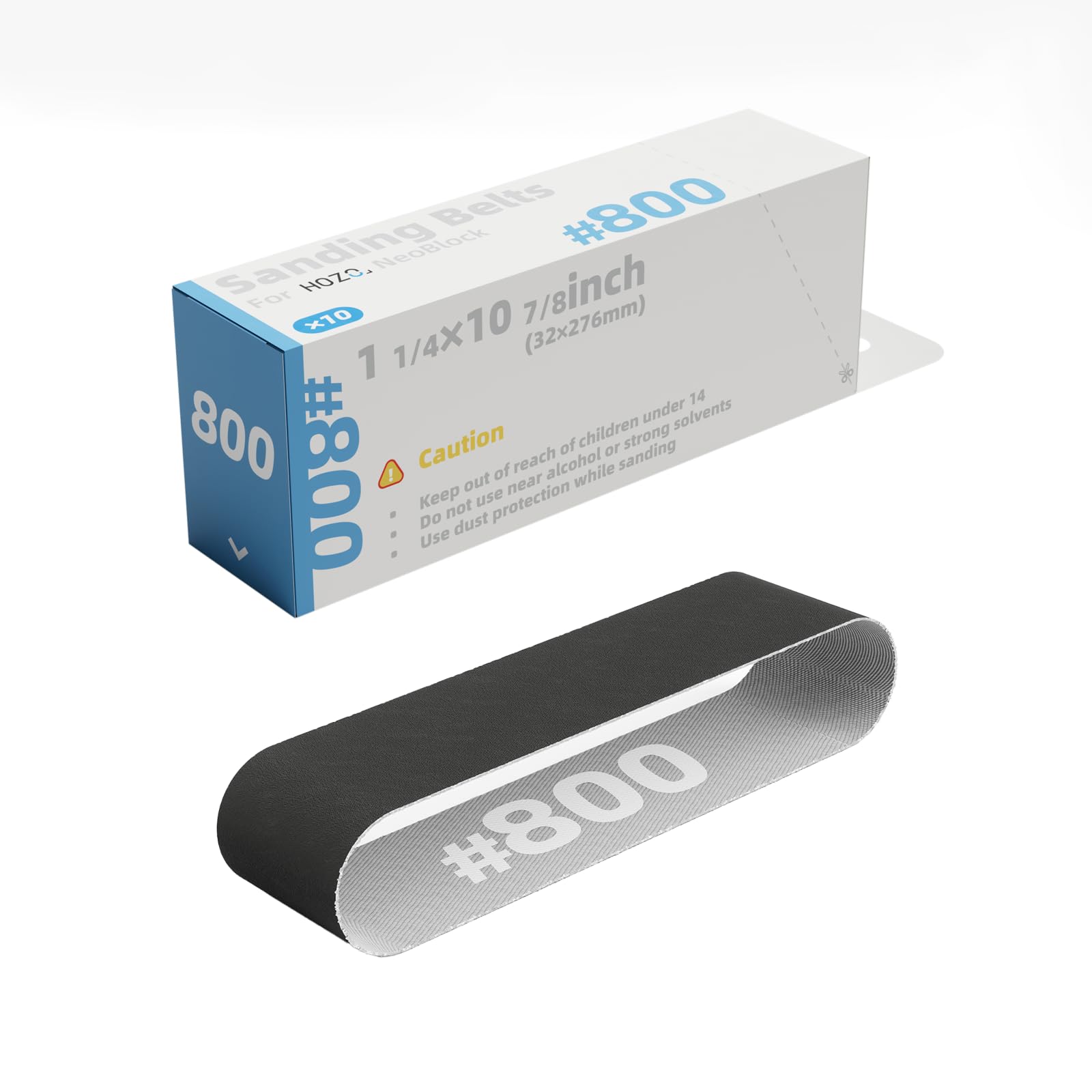 Bandes abrasives grain 800 HOZO ponçage humide et réutilisables pour bloc