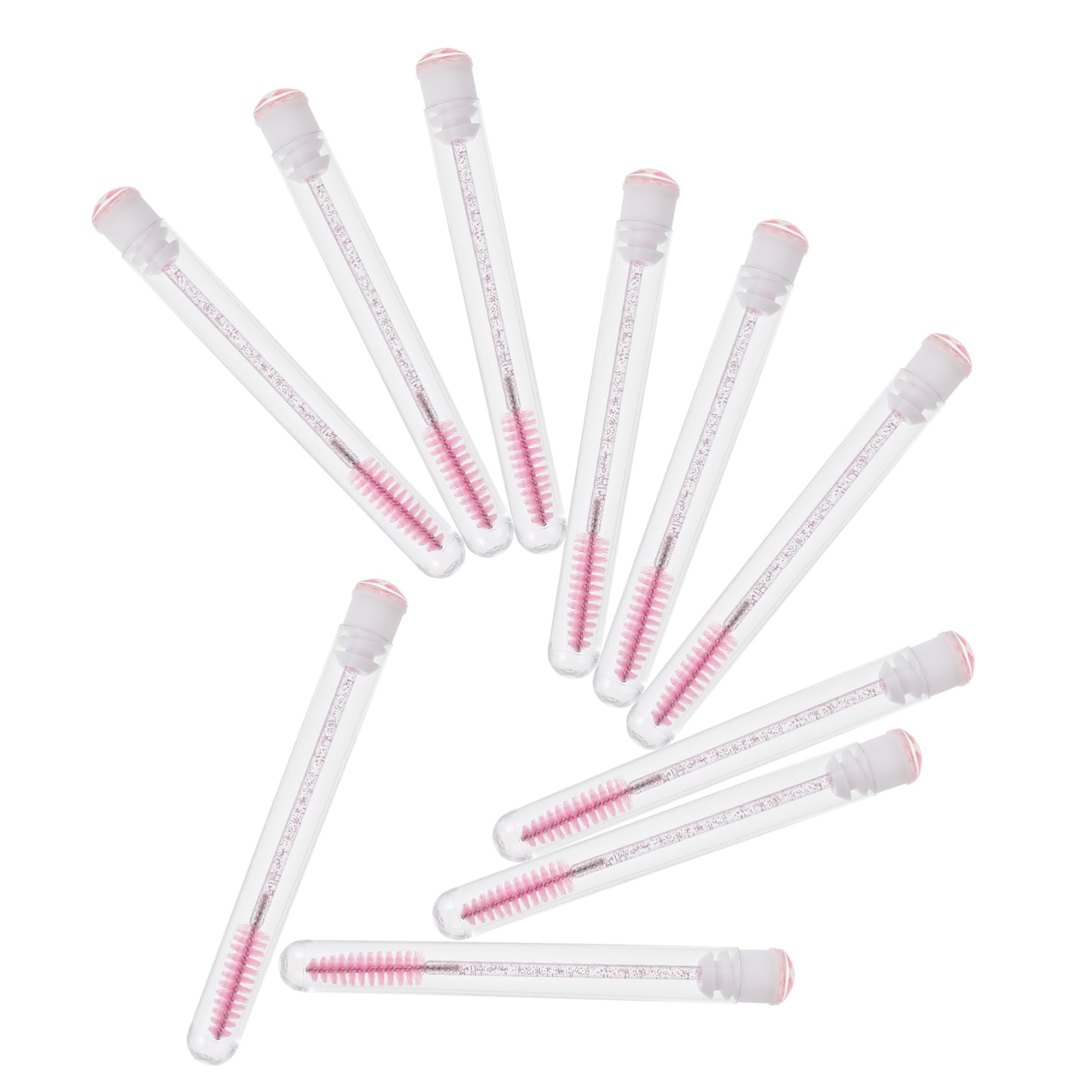 FOYTOKI 10Pcs Eyelash Brush Convenient Makeup Tool for Women Lightweight and Portable for Mascara Application and Eyelash Grooming with Pattern