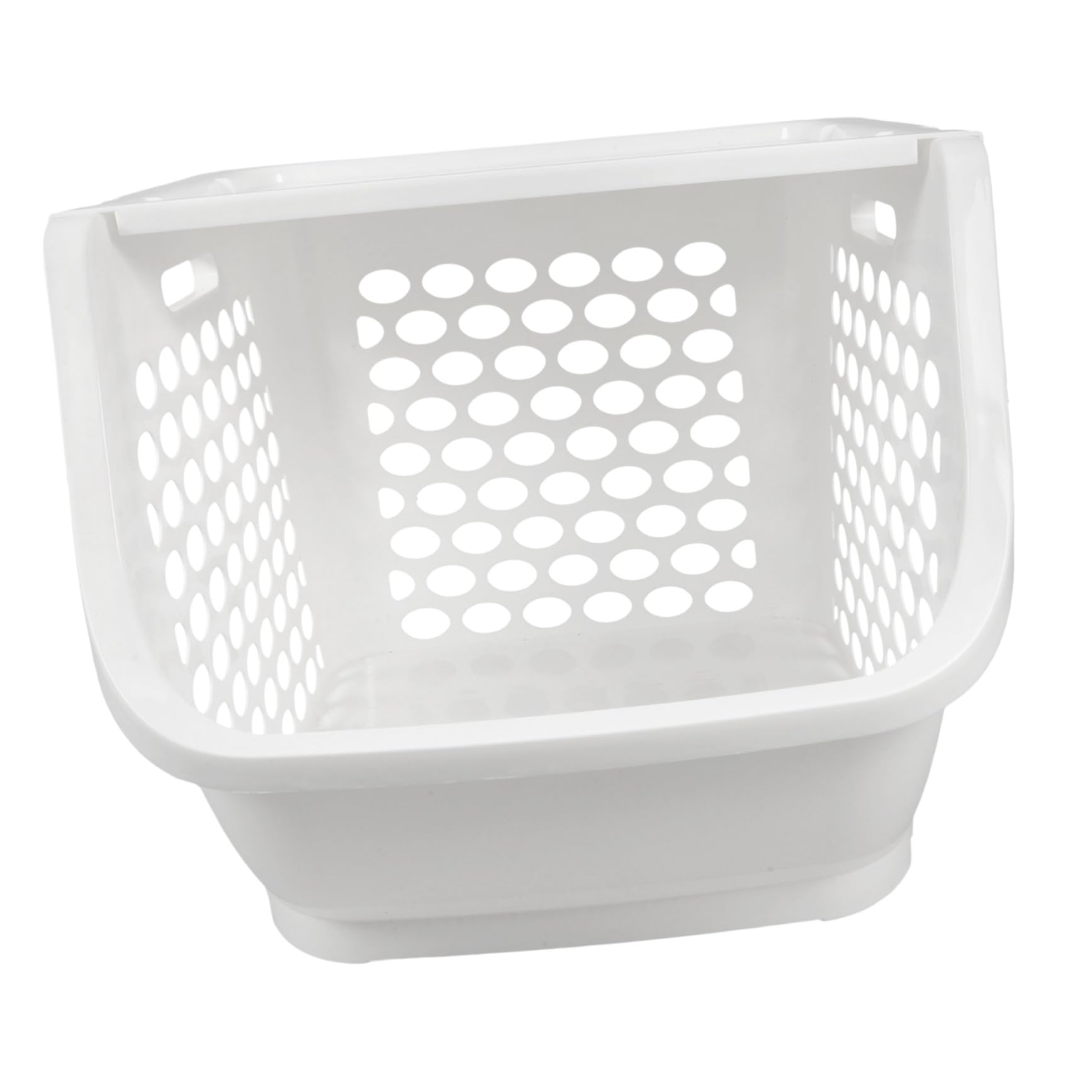 IMIKEYA Panier de Rangement Empilable Conservation Fraîcheur Design Gain de Place Plastique Blanc pour Fruits et Légumes pour Plan de Travail Cuisine