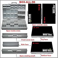 Vista 9 de AideTek BOXALL96 96 Lids Enclosure SMD SMT Parts Organizer Surface Mount Box Labels