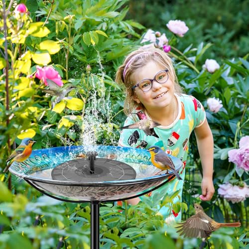 Veyfolzin.St HF0612-01 Metal Bird Bath For Outside Bird Feeder Bowl, Detachable Birdbath & Birdfeeder thumb #3