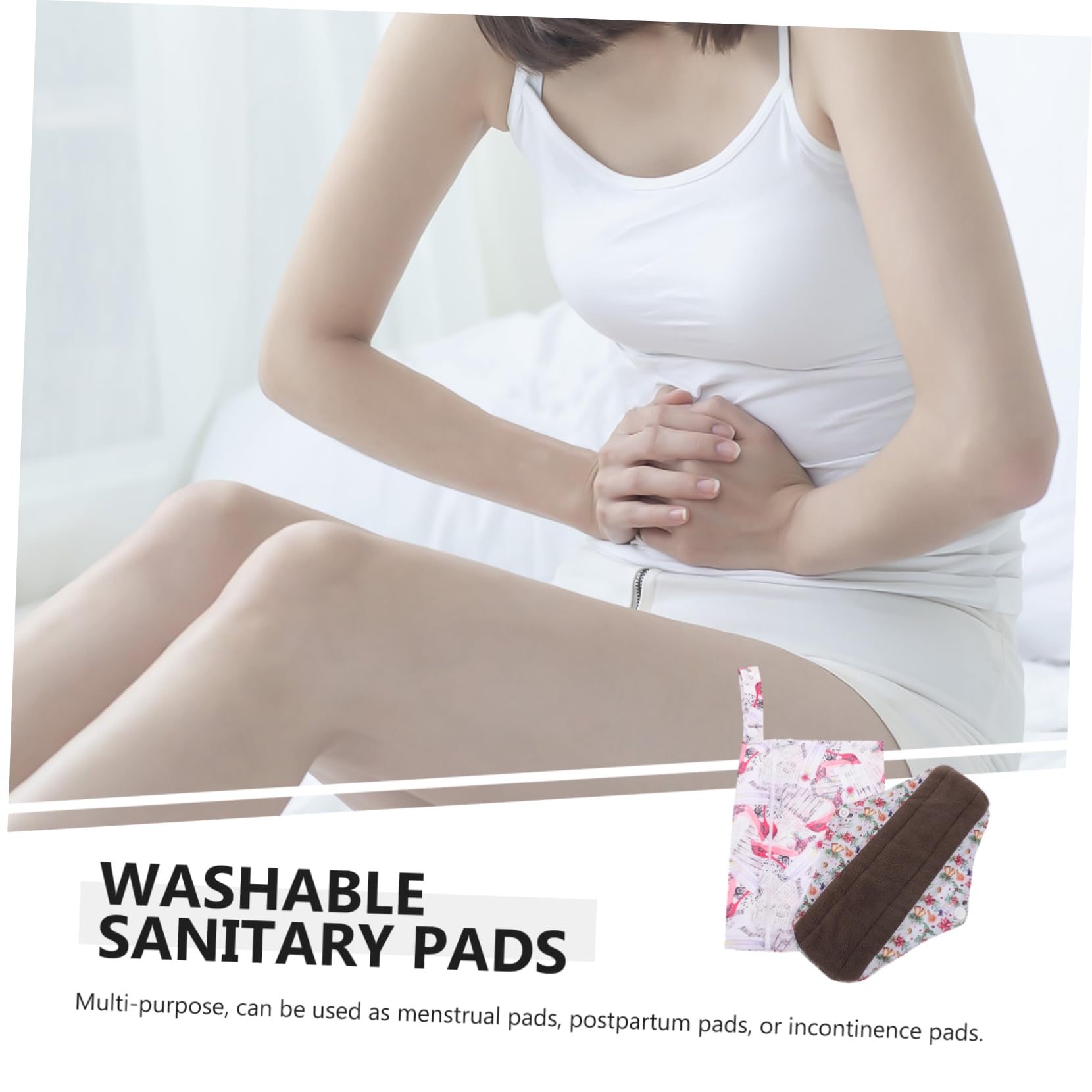 Beaupretty 6 Compresas Menstruales Reutilizables Para Mujeres Y Niñas Con Bolsa De Almacenamiento A Prueba De Fugas Lavables Y Reutilizables.