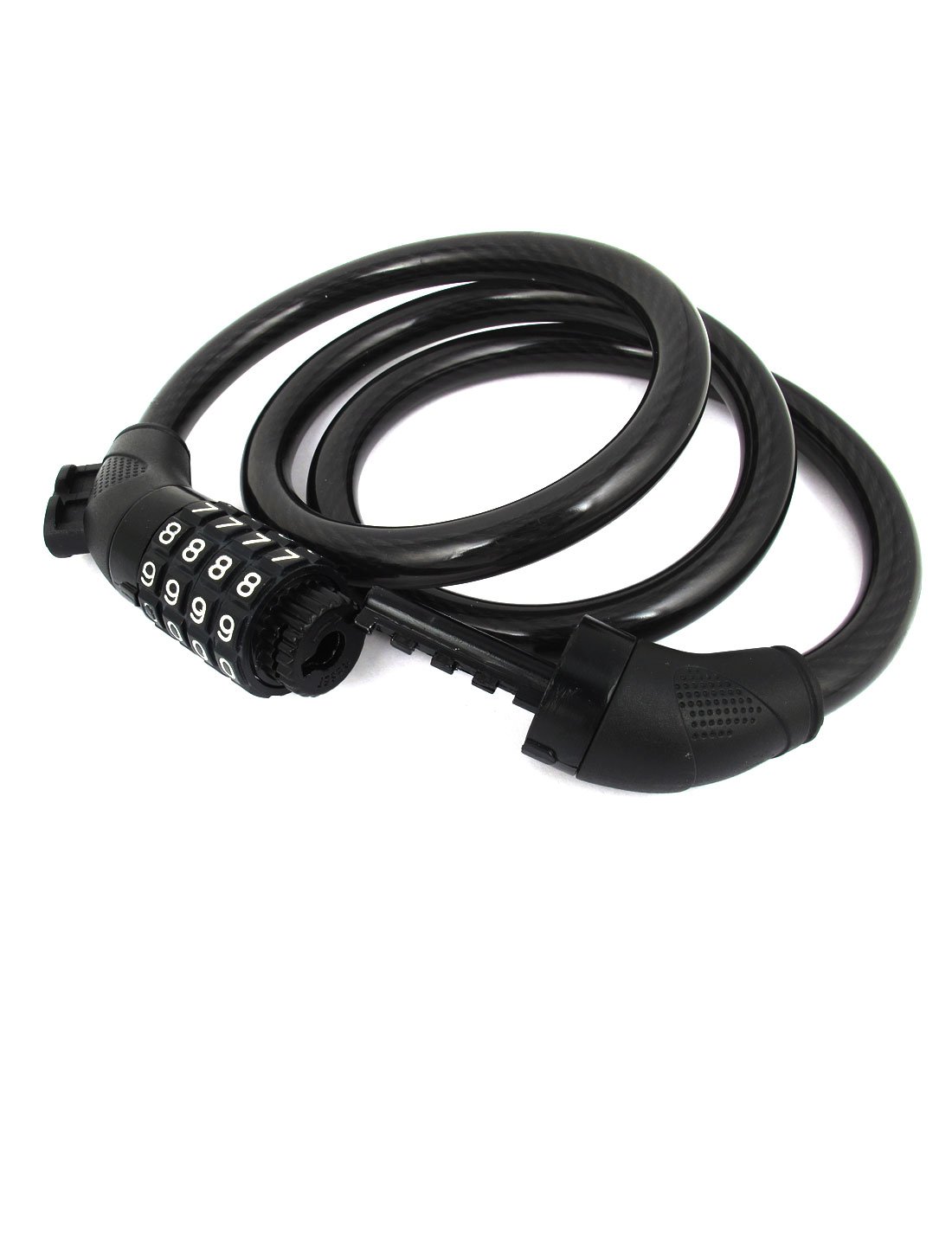 Aexit 2 Pcs Bike Locks Red Plastic Cover Steel Wire Bicycle Cable Lock 63cm Long U-Locks w Keys