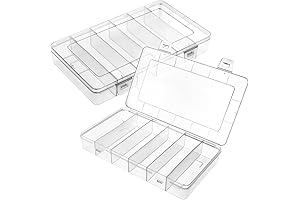 2 Pack Tackle Box Organizer for Screws, Beads, Earrings and Mascara Brushes