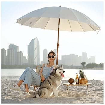 ガーデンパラソル　ビーチパラソル　日除け　ホワイト Amazon.co.jp: パラソル ガーデンパラソル 釣り傘 ビーチ