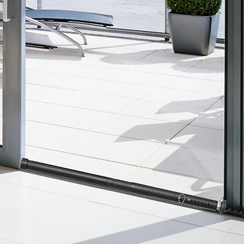 Barra de seguridad para puerta corredera, barra de seguridad de ventana de 15.5 a 51 pulgadas, barra de seguridad ajustable para puerta corredera de