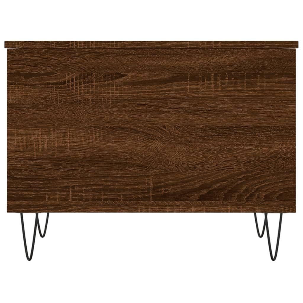 Homgoday Tavolino da caffè in rovere marrone, 60 x 44,5 x 45 cm, in legno ingegnerizzato, tavolino da tè per soggiorno, sala d'accoglienza degli ospiti, camera da letto e ufficio mobili tipo 1
