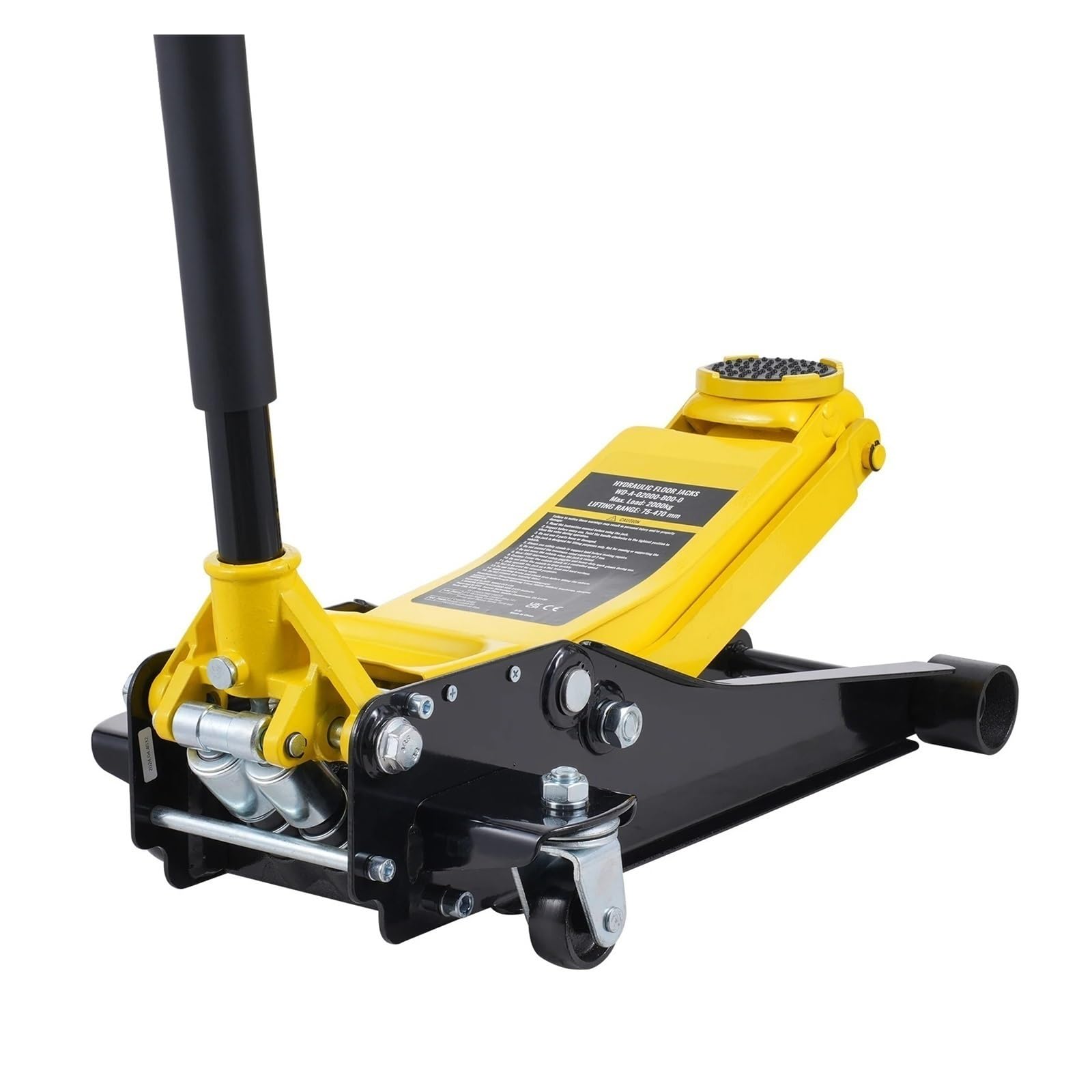 sollevatore auto Cric da pavimento a basso profilo da 1,5/2 tonnellate, martinetto idraulico da corsa in ferro resistente, martinetto idraulico per auto sollevatore(2 Tons Dual Pump)