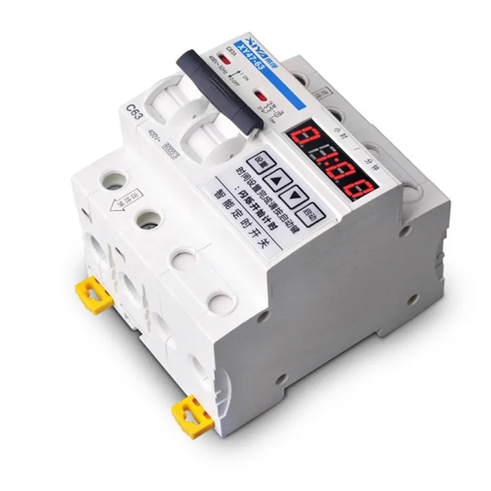 WBBAYDRFR 63A 12000W Circuit Breaker with Timing Countdown Control Time Function MCB 0-99 Hours 59 Minutes Timer Switch