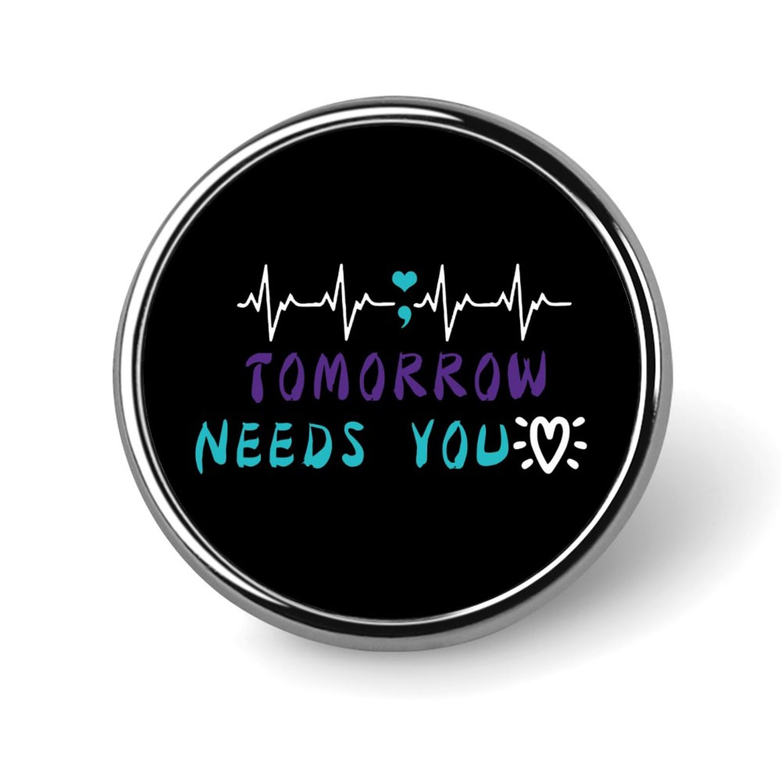 Suicide Prevention Awareness Pins Round Buttons Brooches Enamel Lapel Pin Party Supplies Decor Badges for Hats Clothes Bags