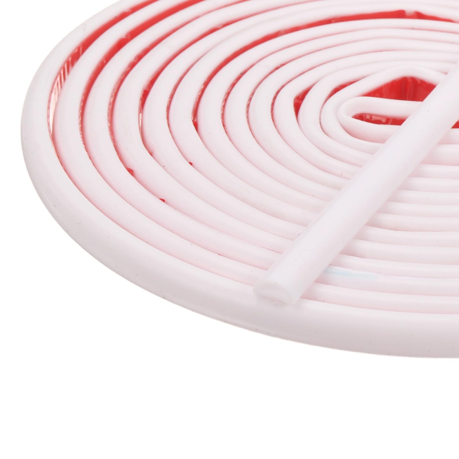 sourcing map 6 M Weather Stripping Door Seal, Silicone D Shaped Self-Adhesive Door Frame Soundproof Seal Strip for Doors Window Frame Gap Filler, Suit for 2.5-4.5mm Gap, White โ image 1