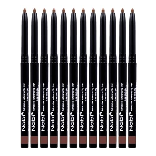 Beauty Spot Nabi - Lápiz delineador de ojos retráctil impermeable (12 unidades), fórmula resistente a la decoloración de larga duración, removedor Beauty Spot Nabi - Lápiz delineador de ojos retráctil impermeable (12 unidades), fórmula resistente a la decoloración de larga duración, removedor