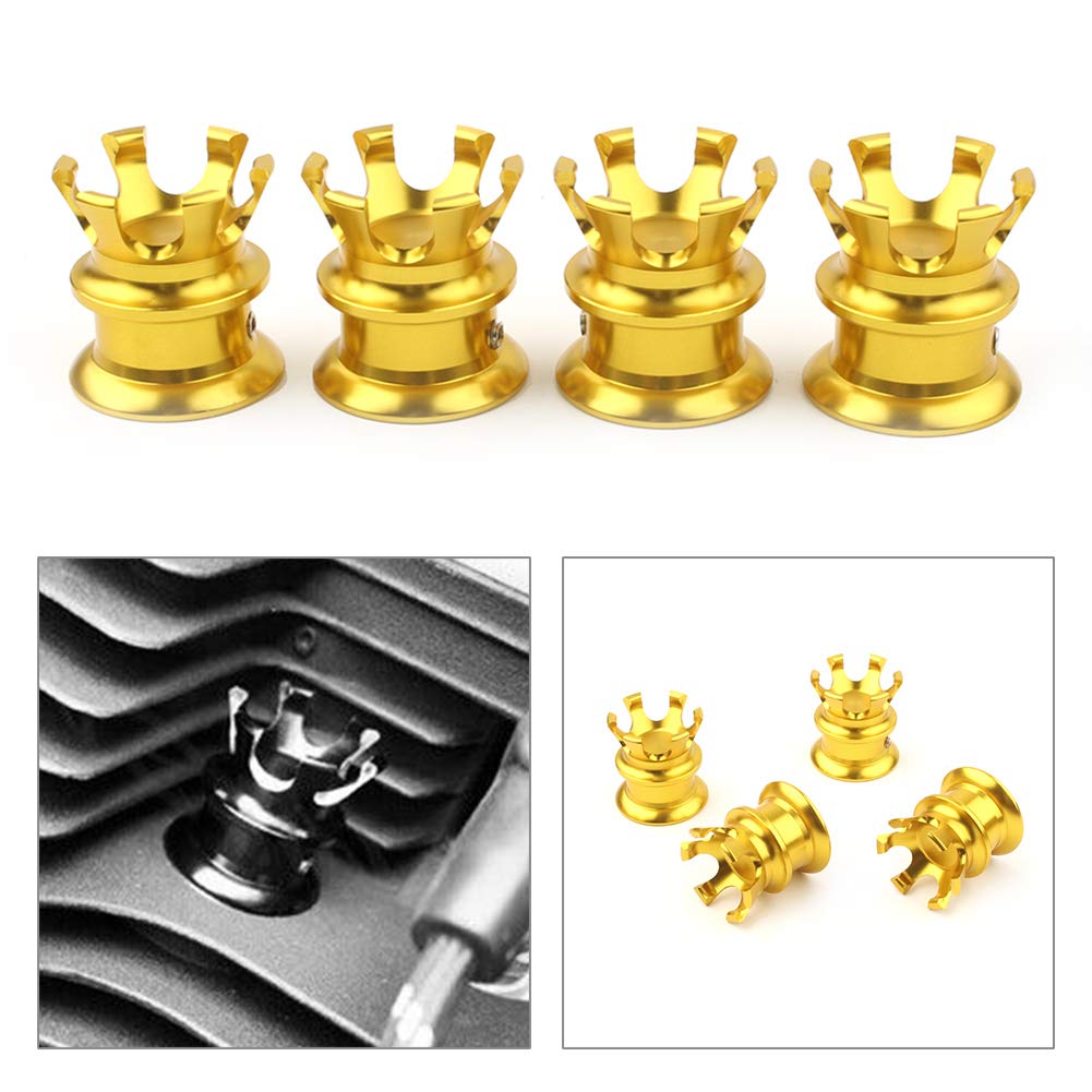GZYF Motorcycle Head Bolt Topper Cover for Harley for Sportster XL883 XL1200 1986-2020, Big Twin 1340 EVO 1985-1999, Twin Cam 1999-2020, Gold