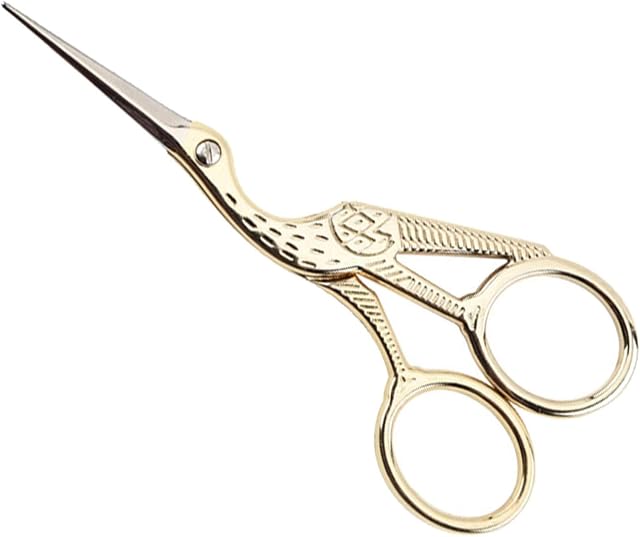 Vintage Stork Shape Sewing Scissors ,Tools for Embroidery, Craft, Needle Work, Art Work & Everyday Use DIYGold
