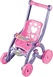 Carrinho de Boneca Florzinha Rosa e Lilás Brinquedo Infantil