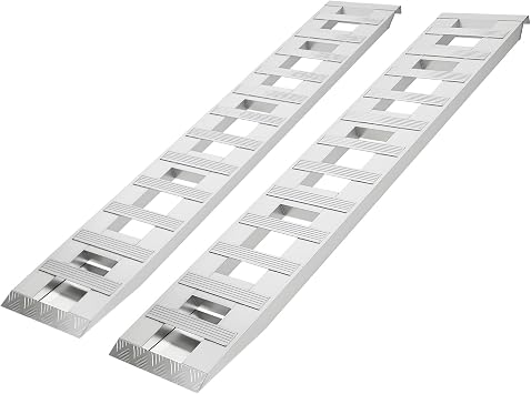 2Pcs 72x15 Inch Aluminum Ramps, 6800LBS Capacity Loading Ramps for Motorcycle, Dirt Bike, ATV, Lawn Mower