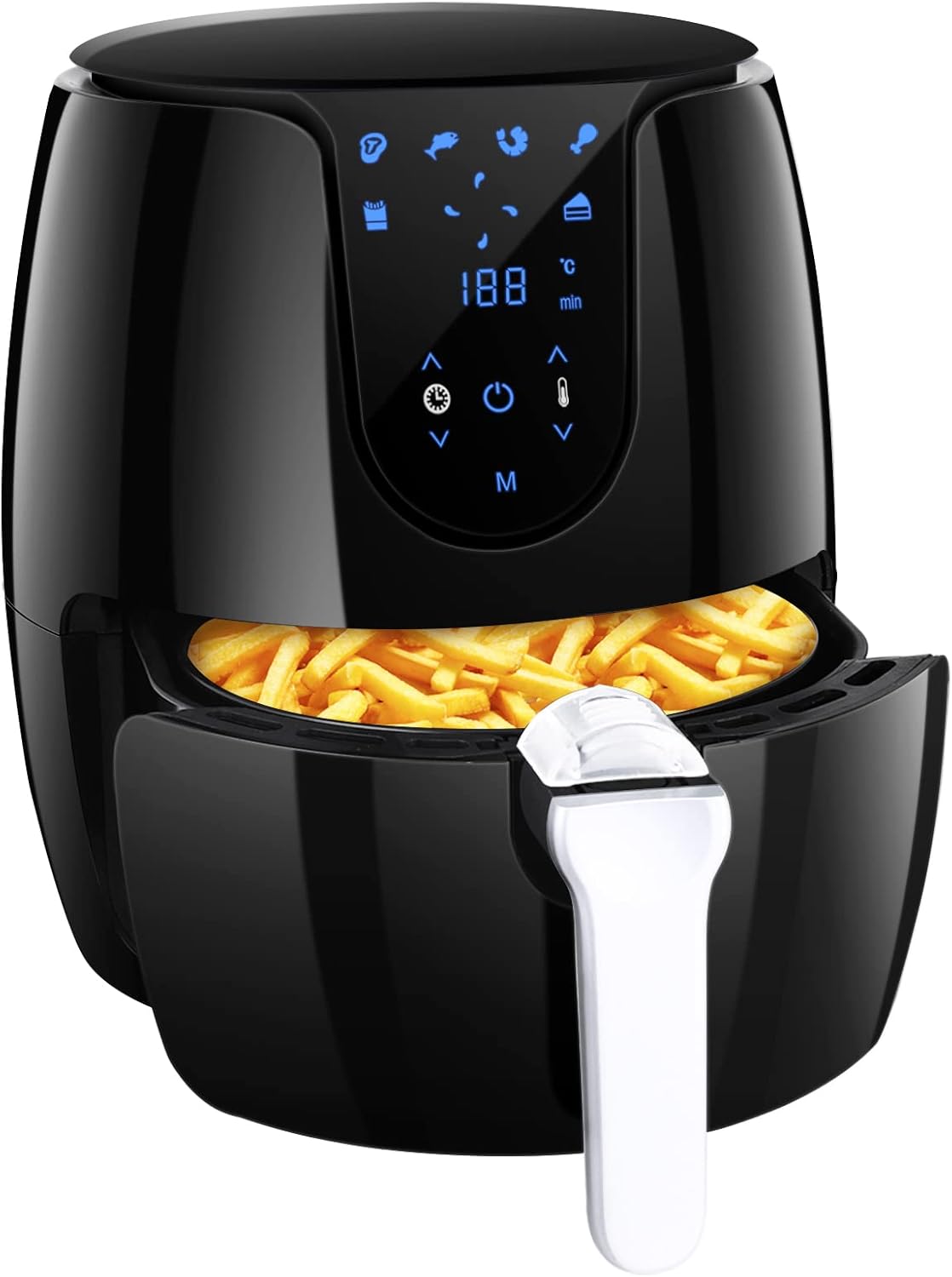 Friggitrice ad Aria Calda con 6 Diversi Programmi di Cottura,Air Fryer Multifunzione 3,5 L,Friggitrice ad Aria Senza Olio, 1500 W Airfryer con LED Touch Screen Friggitrice ad Aria Calda con 6 Diversi Programmi di Cottura,Air Fryer Multifunzione 3,5 L,Friggitrice ad Aria Senza Olio, 1500 W Airfryer con LED Touch Screen