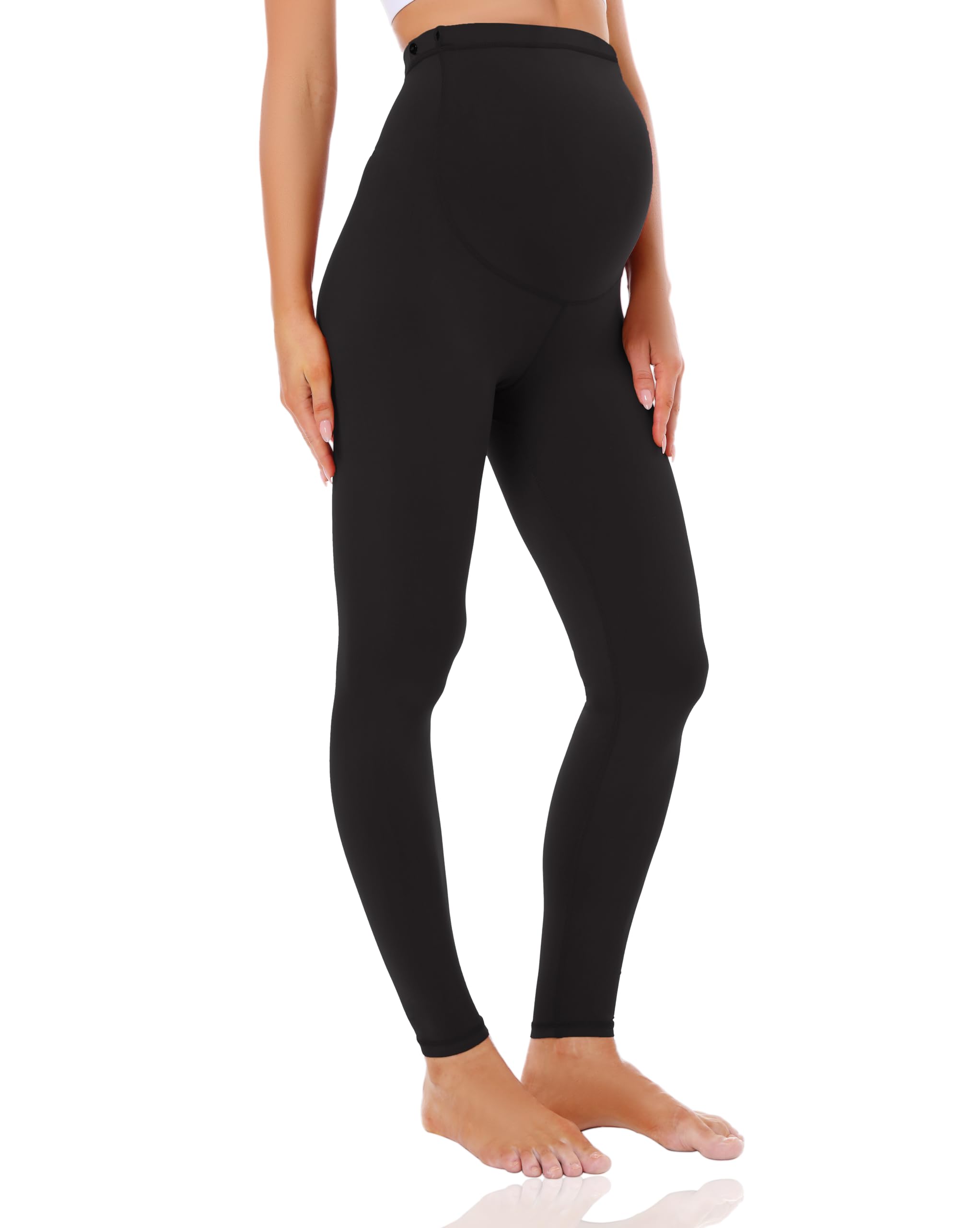 Foucome Leggings Premaman Lunghi Fino alle Caviglie, in Cotone Molto Confortevole