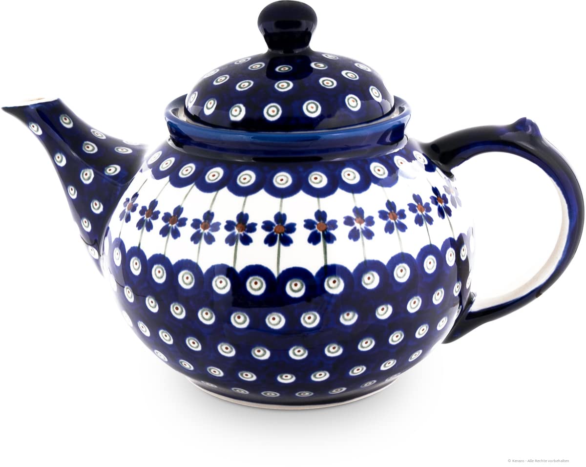 Théière en céramique Bunzlau 1,25 l pour vos moments de détente