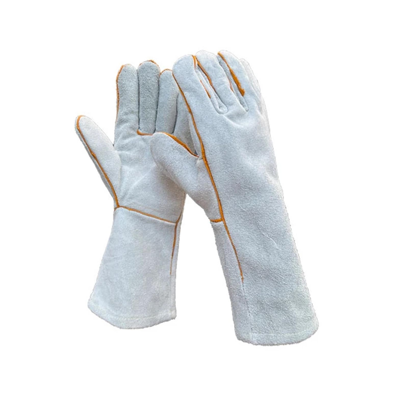 LNHHG Welding Clothes, Fire Resistant Gloves,Cowhide Leather,Long Welding,Non-Slip