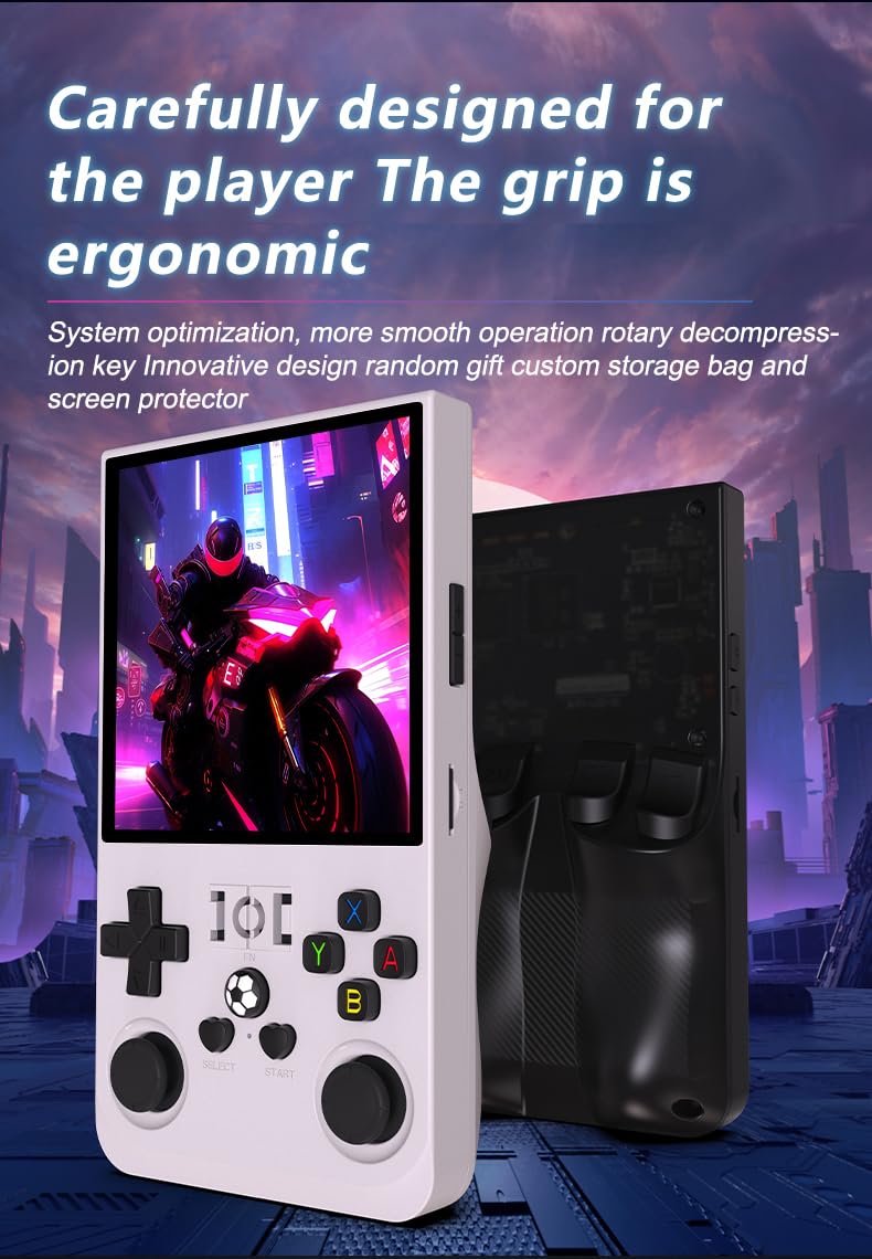 Open Source Sistema Linux R36MAX Retro Console di gioco, portatile palmare Consoles per videogiochi, 4.0-in 4 k HD IPS schermo con 64G Built-in 10000 giochis classici,2025 Nuovo
