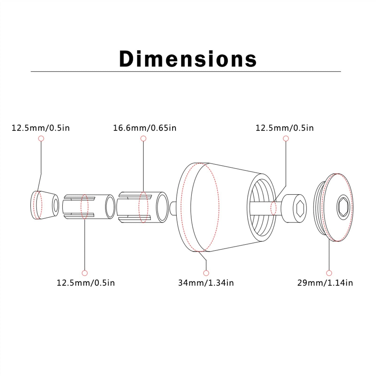 Gegengewicht Motorradzubehör 7/8 "22MM Lenkergriffe Lenkerendenkappe Für RC125 2011 2012 2013 2014 2015 2016 2017 2018 2019
