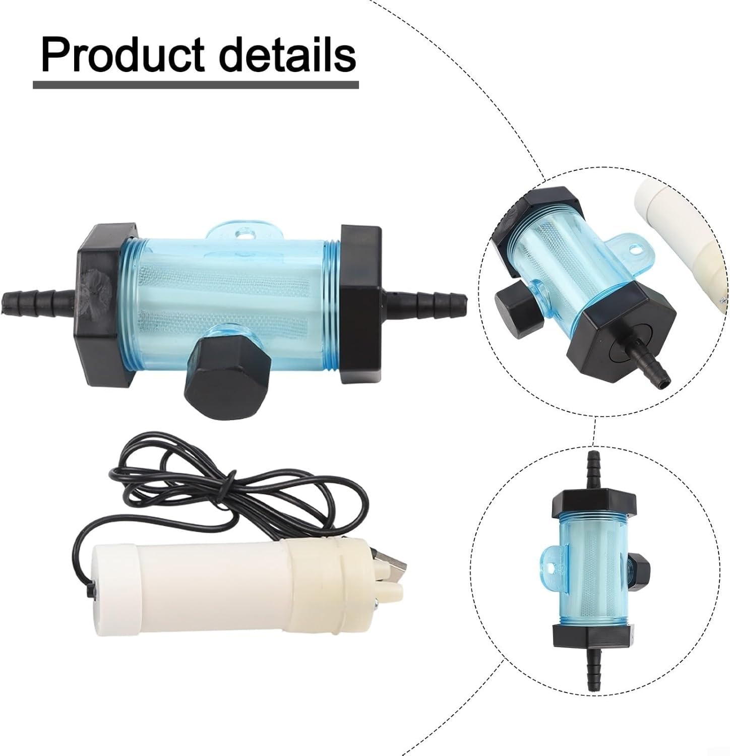 Guangyu Kit Eléctrico de Limpieza para Acuario – Sifón Aspirador USB con Diseño de Sifón, Herramienta para Cambio Rápido de Agua y Limpieza de Grava, Ideal para Agua Dulce y Marina (2 Metros)