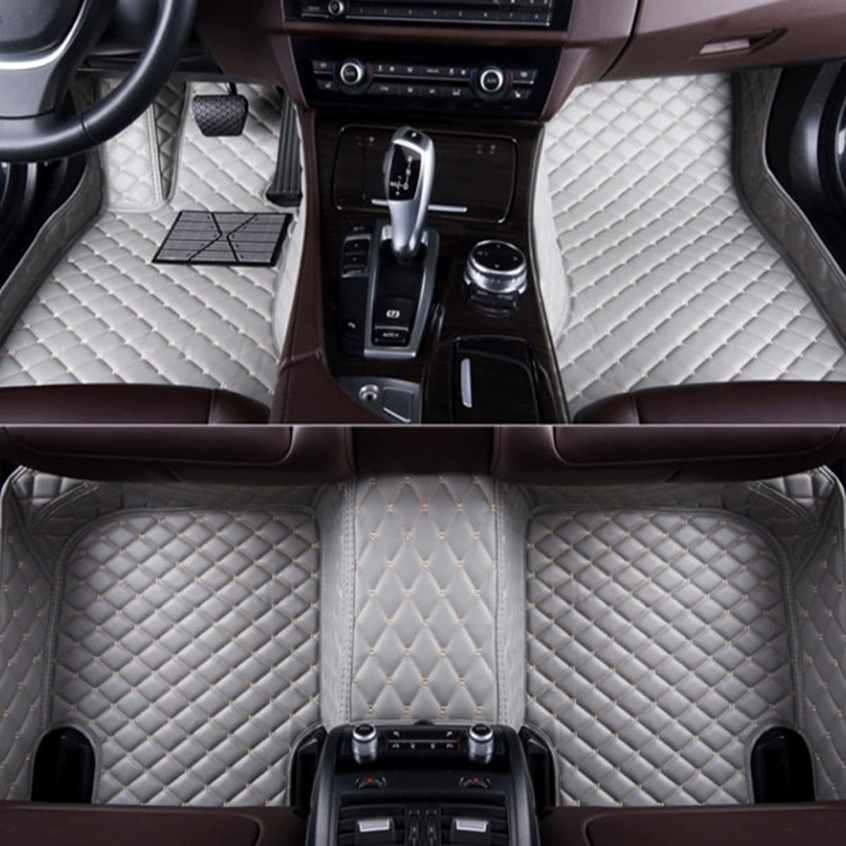 Tapis de sol VW Tiguan en moquette haut de gamme personnalisée gris